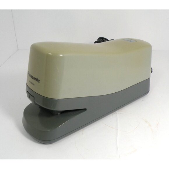 Panasonic AS-302NN Electric Stapler Beige & Gray 120V Made In Japan TESTED FUNCT - Picture 2 of 7